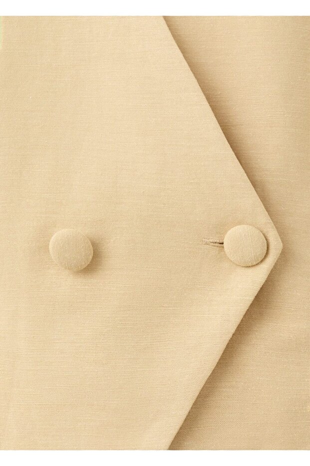 Bedene oturan kumaş bluz - 8