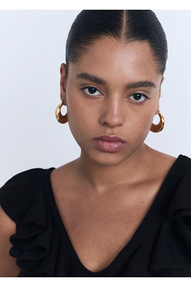 Fırfırlı triko bluz - 8