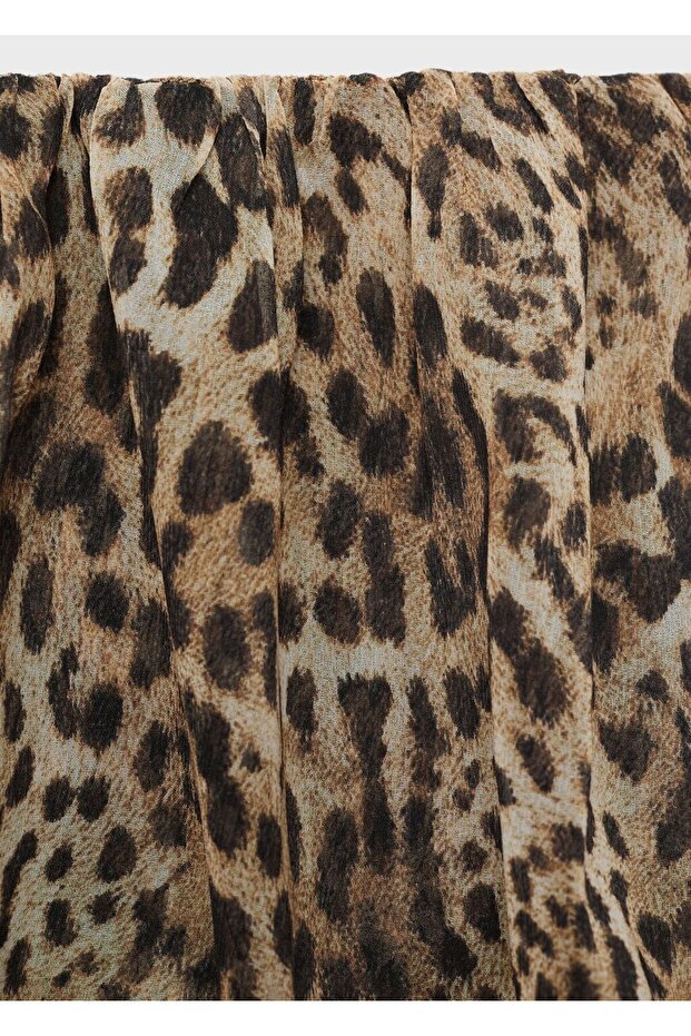 Hayvan desenli crop bluz - 8