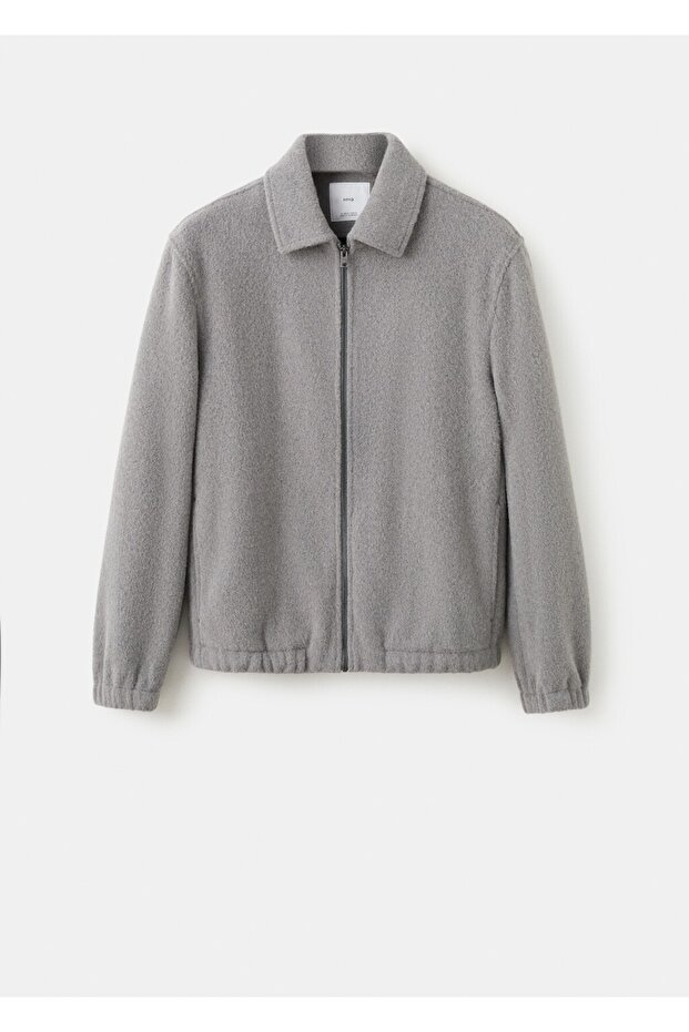 Dokulu fermuarlı sweatshirt - 3