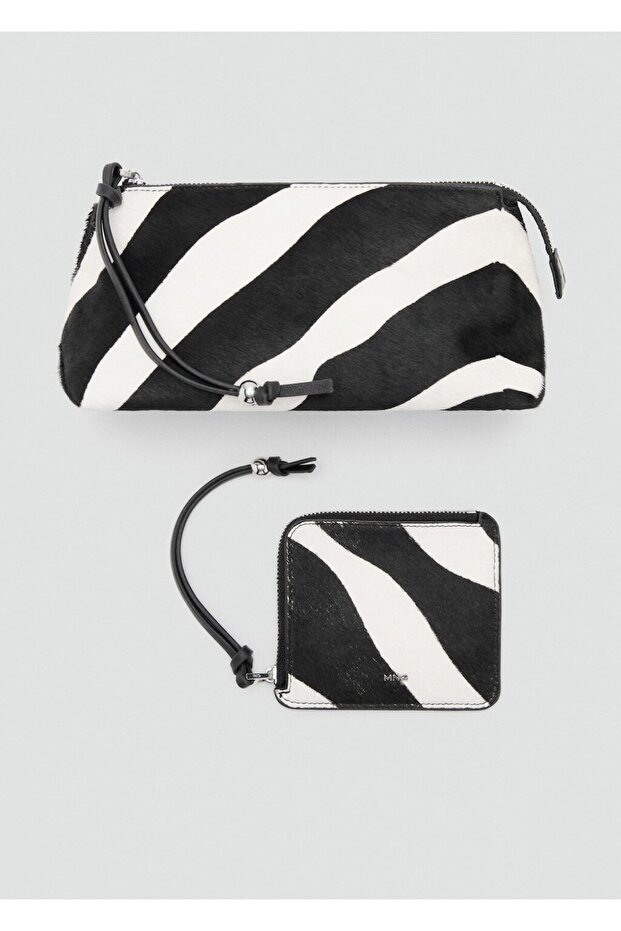 Zebra desenli deri cüzdan - 5