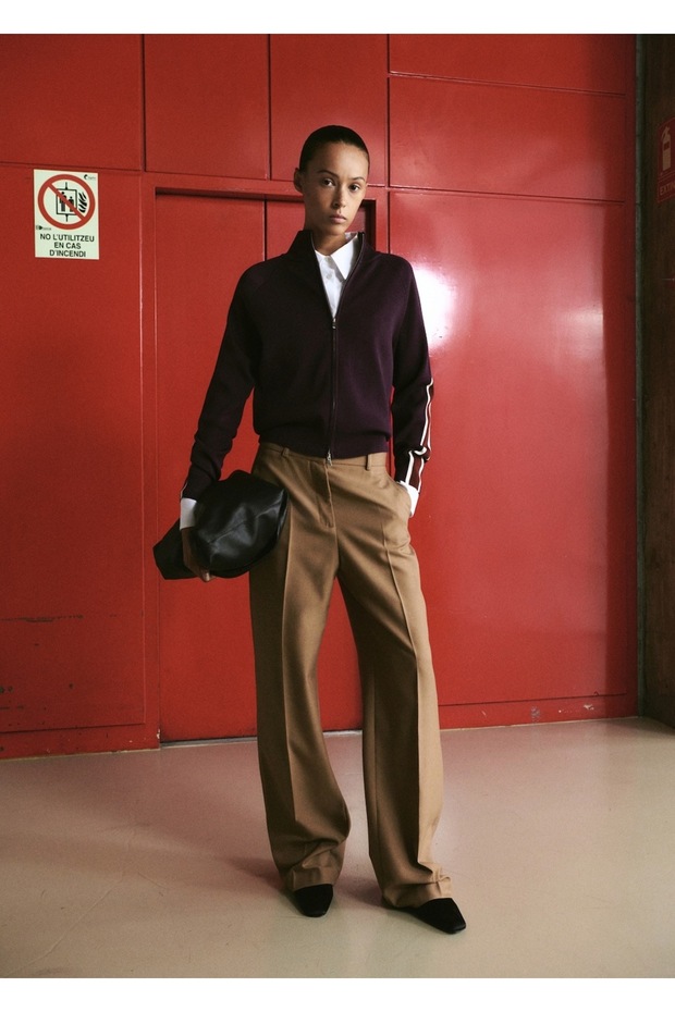 Çizgili triko hırka - 2