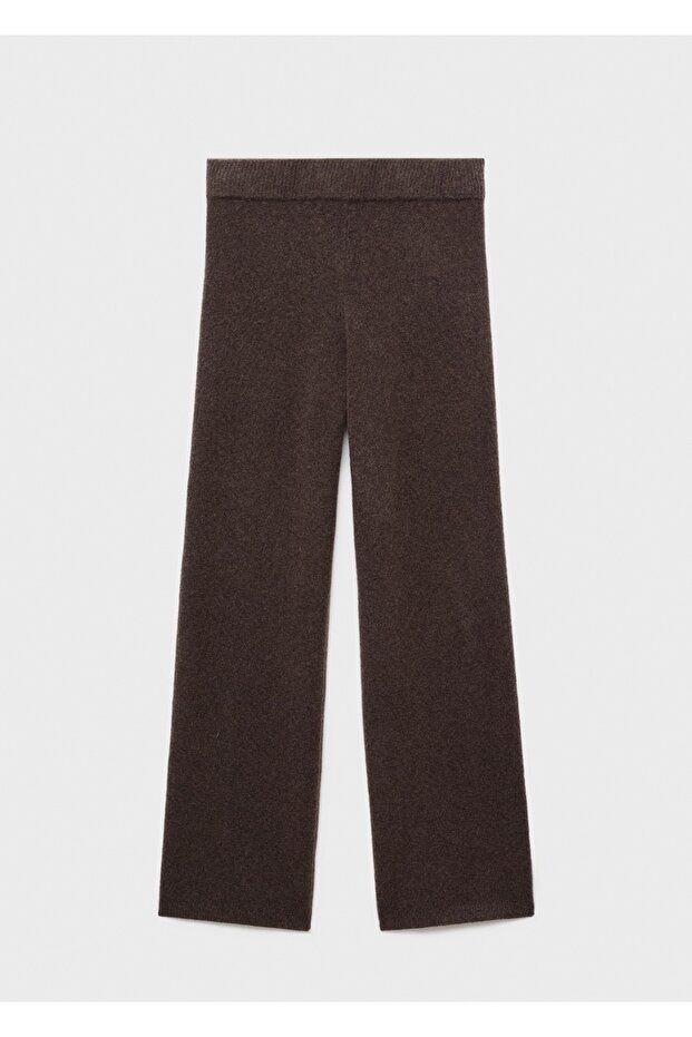 Düz kesim triko pantolon - 3