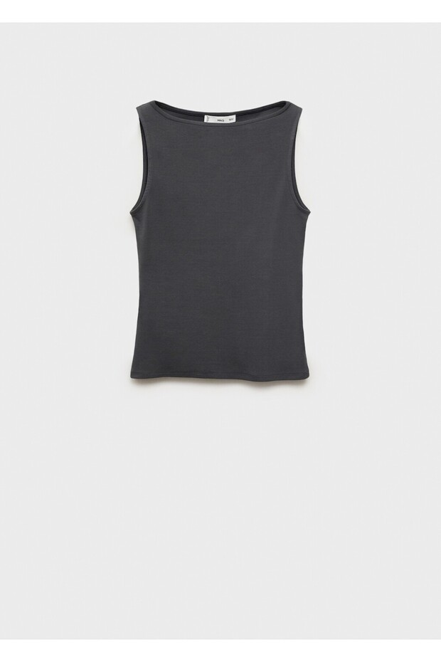 Düz pamuklu askılı top - 3