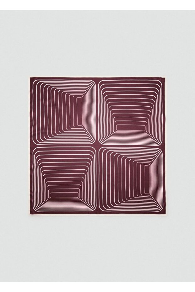 Saten kareli fular - 2