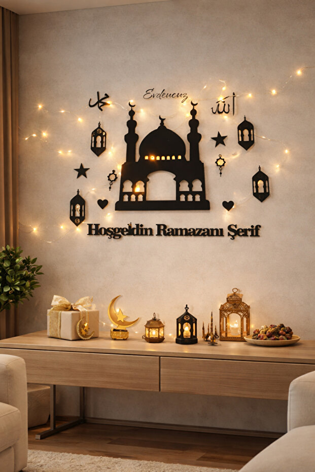 Ahşap Işıklı Ramazan Süsü - 1