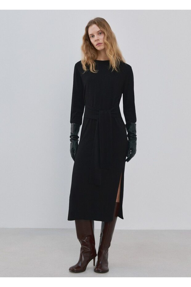 Düğümlü örgü elbise - 2