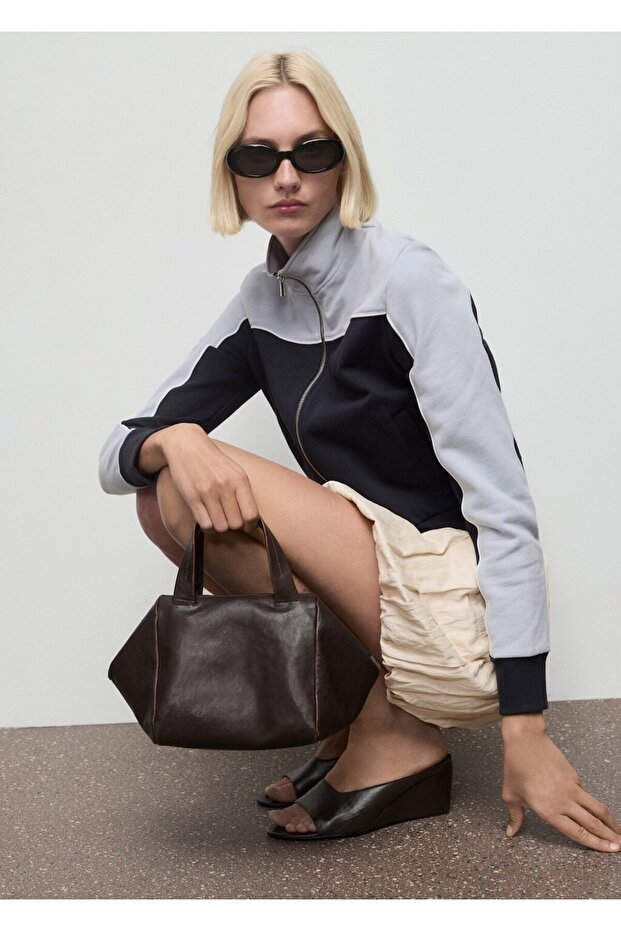 Kırışık görünümlü balon etek - 7