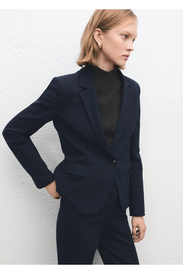 Dar kesim blazer ceket - 1