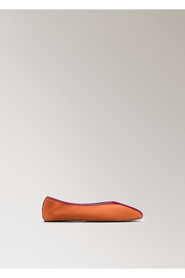 Saten şeritli kontrast babet - 2