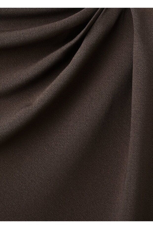 Drape kayık yaka bluz - 7