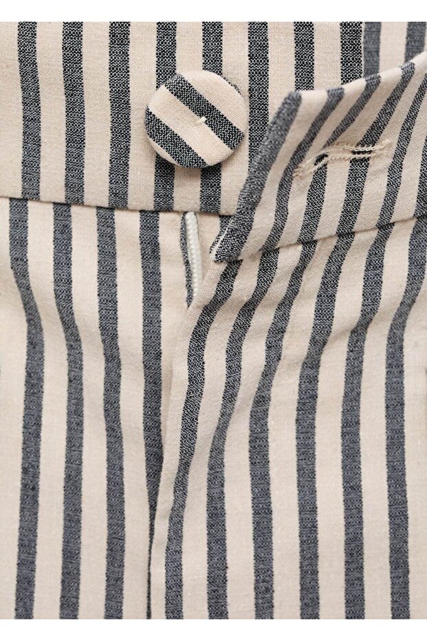 Cepli çizgili pantolon - 8