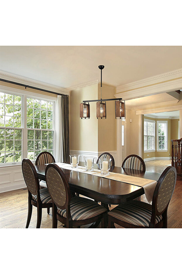 Karo Eskitme Siyah Avize - 2