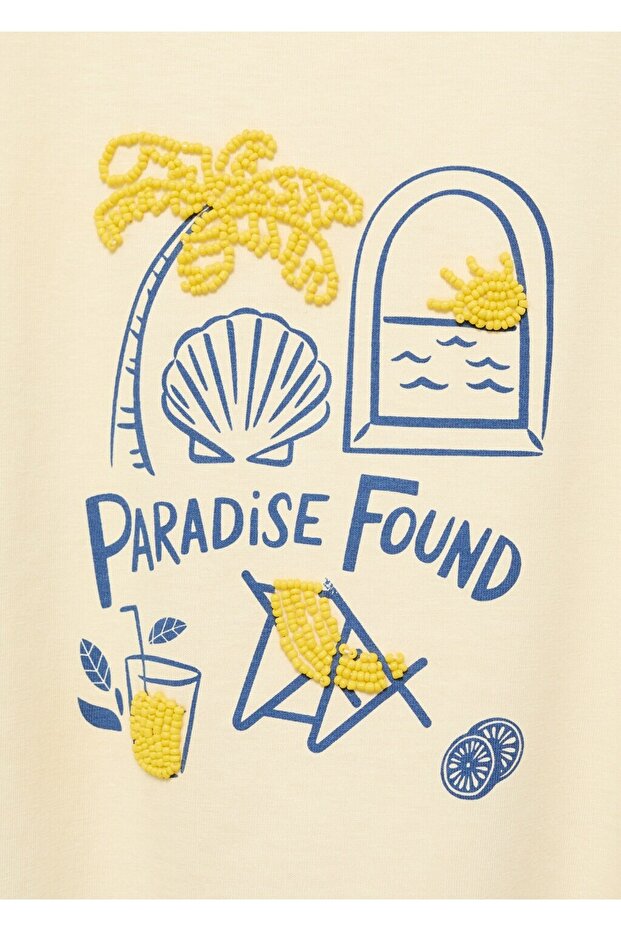 Sahil baskılı tişört - 3