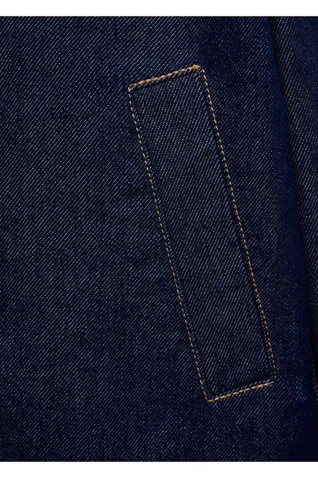 Crop denim ceket - 5