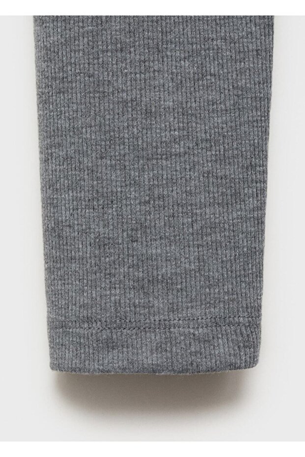 Düğmeli ribana triko tişört - 5