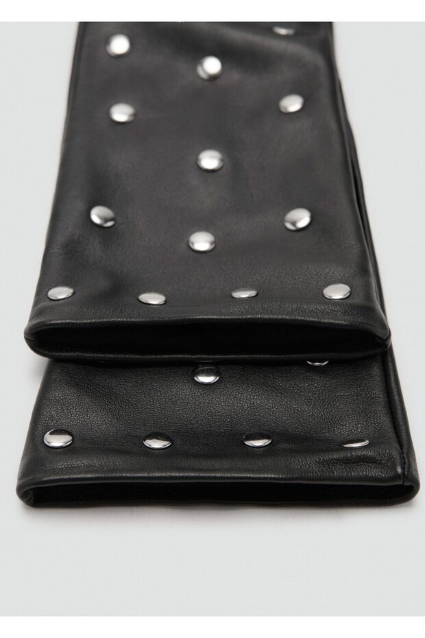 Zımbalı deri eldiven - 1