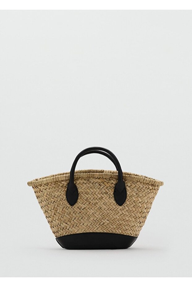 Küçük boy doğal elyaf hasır çanta - 2