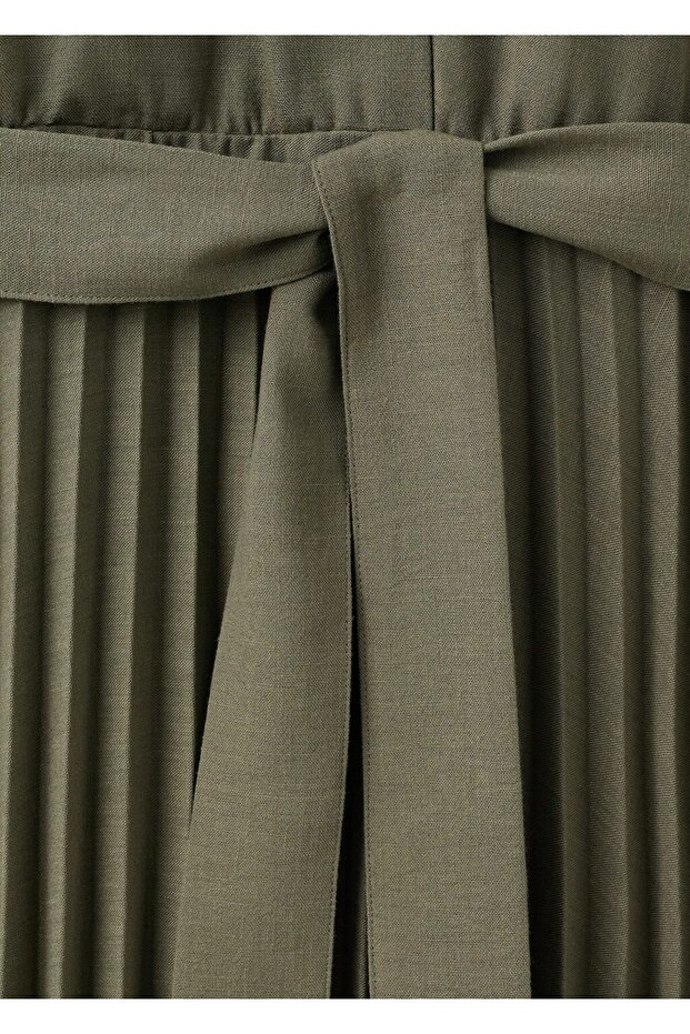 Pileli gömlek elbise - 8