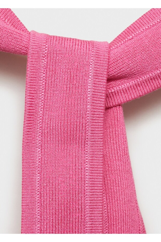 Halter yakalı örgü bluz - 5