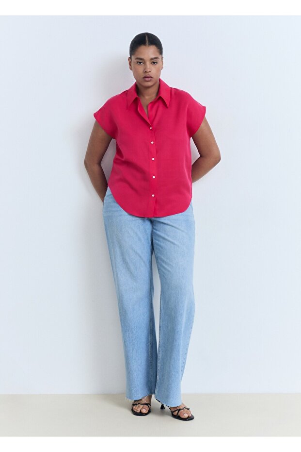 Kolsuz lyocell gömlek - 8