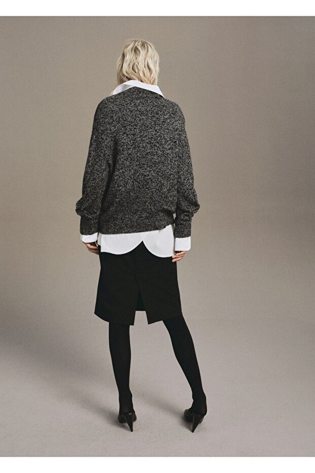 Kırçıllı V yaka kazak - 4