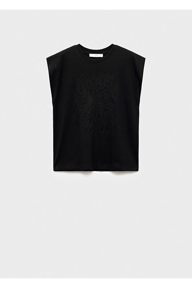 Pamuklu kolsuz tişört - 3