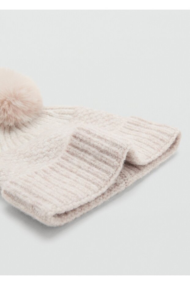 Ponponlu triko şapka - 1