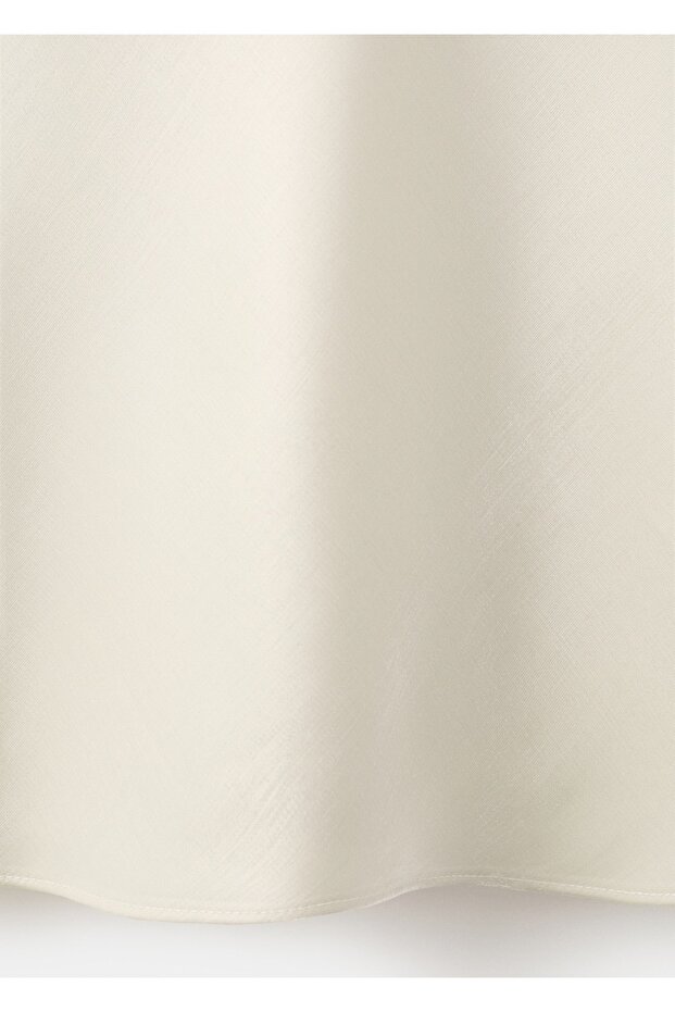 Dekolte yaka saten elbise - 5