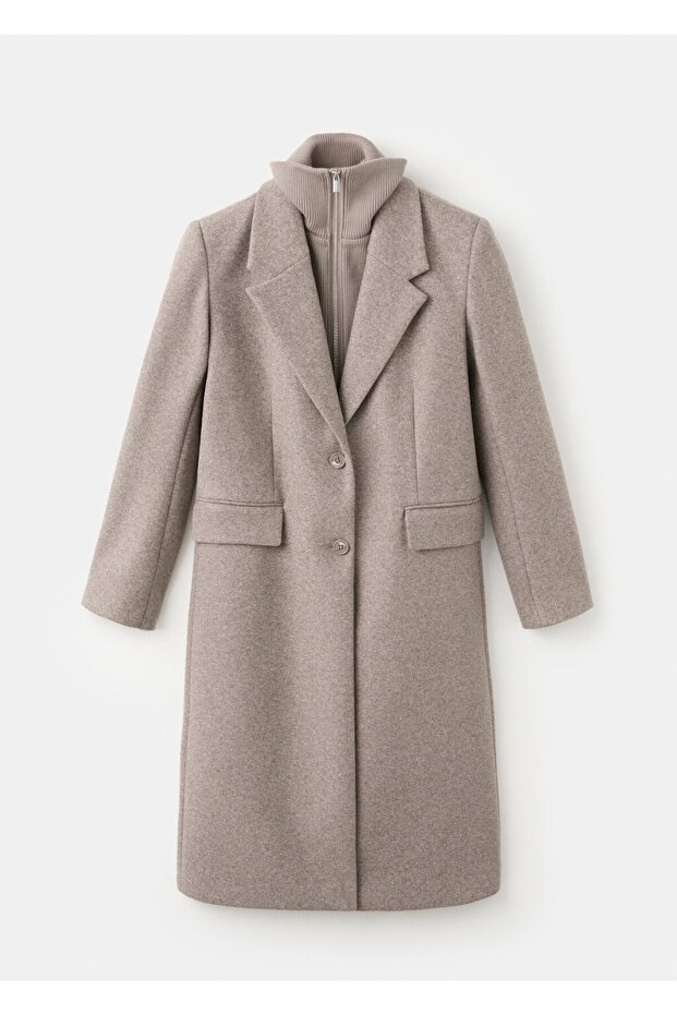 Çıkarılabilir yakalı palto - 3