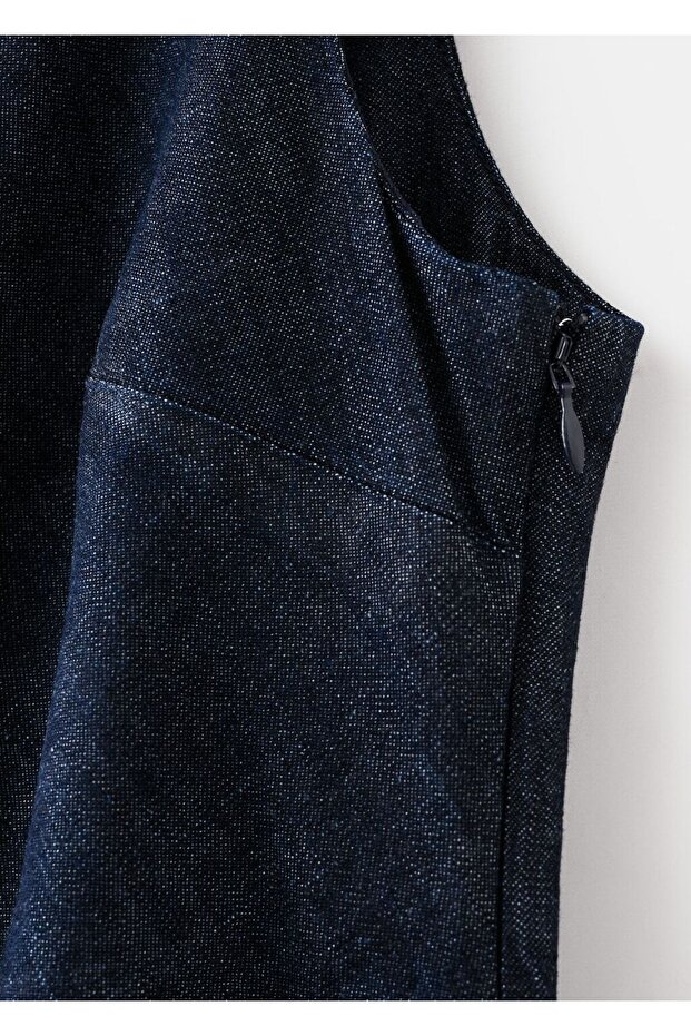 Asimetrik kot elbise - 7