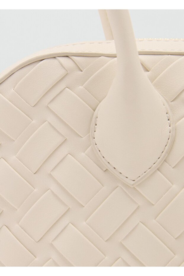 Örgü desenli bowling çantası - 5