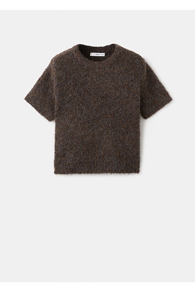 Kısa kollu buklet kazak - 3