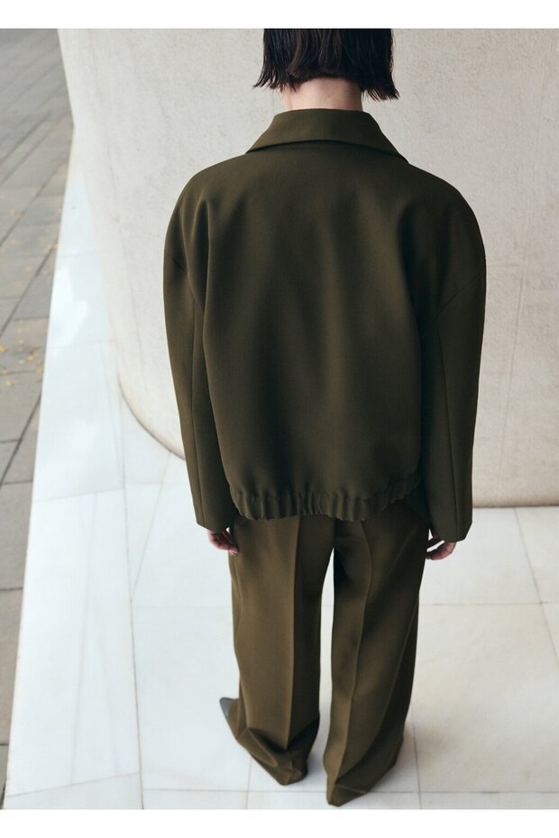 Gömlek yakalı bomber ceket - 4