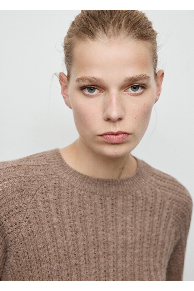 Ajur örgü kazak - 6