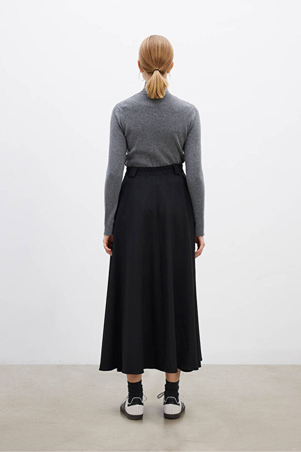 Fustă neagră FLORATA - 8