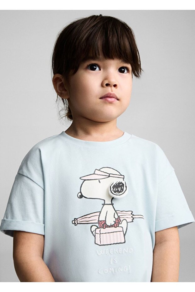 Snoopy baskılı tişört - 6