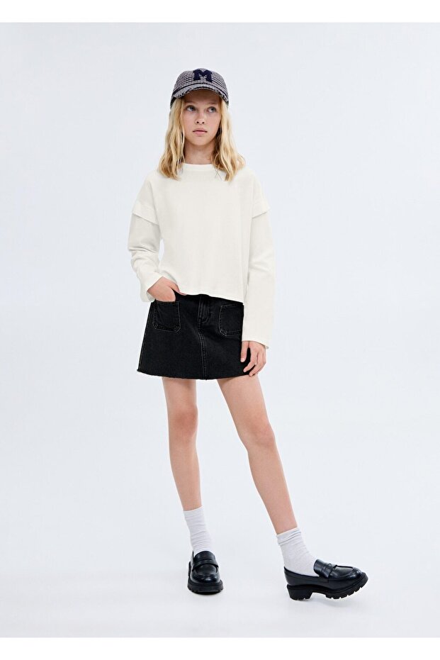 Kısa denim etek - 2