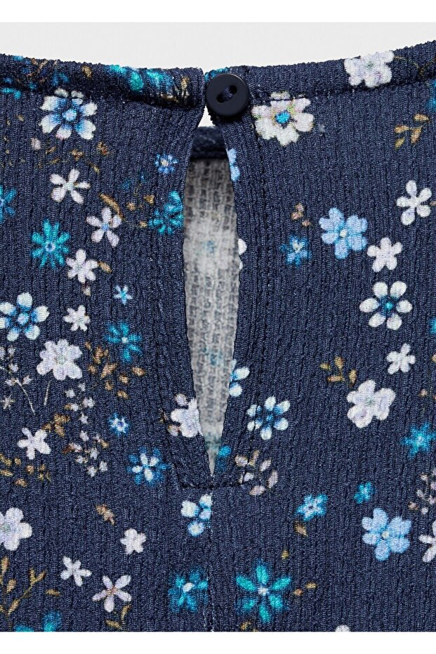 Çiçekli kısa elbise - 5