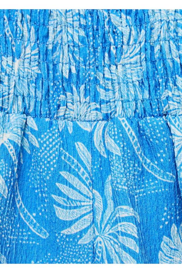 Çiçek desenli şort - 5