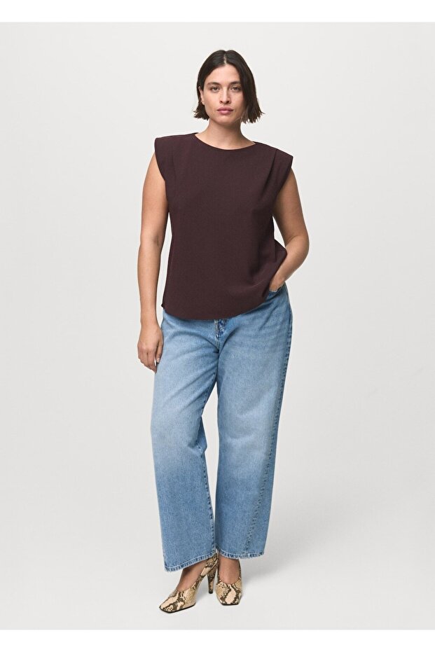 Büzgülü vatkalı bluz - 7