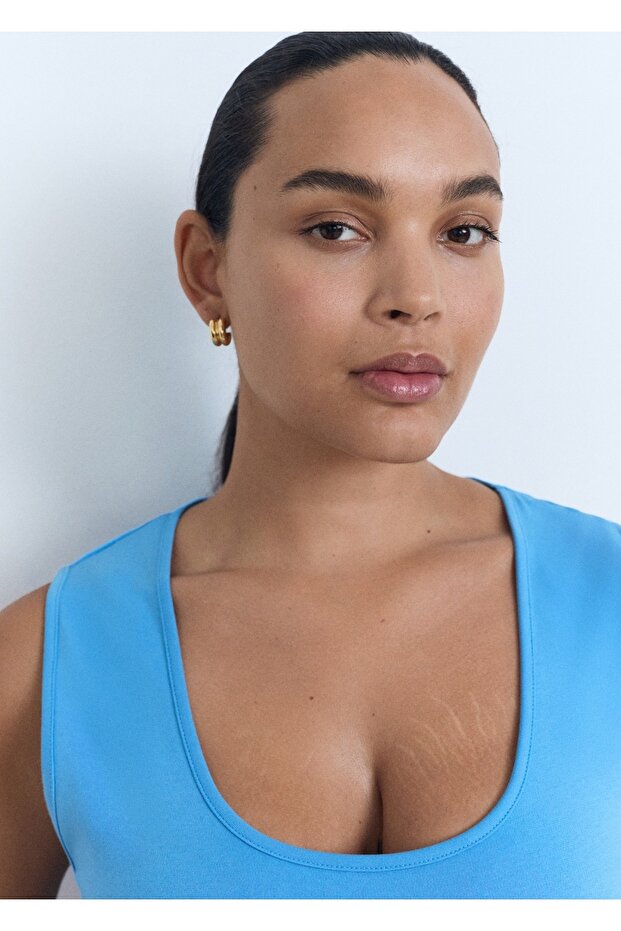 Dar kesim midi elbise - 8