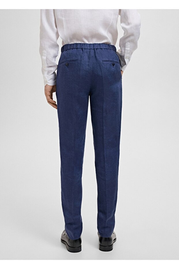 Salerno %100 Keten Slim Fit Takım Pantolonu - 4