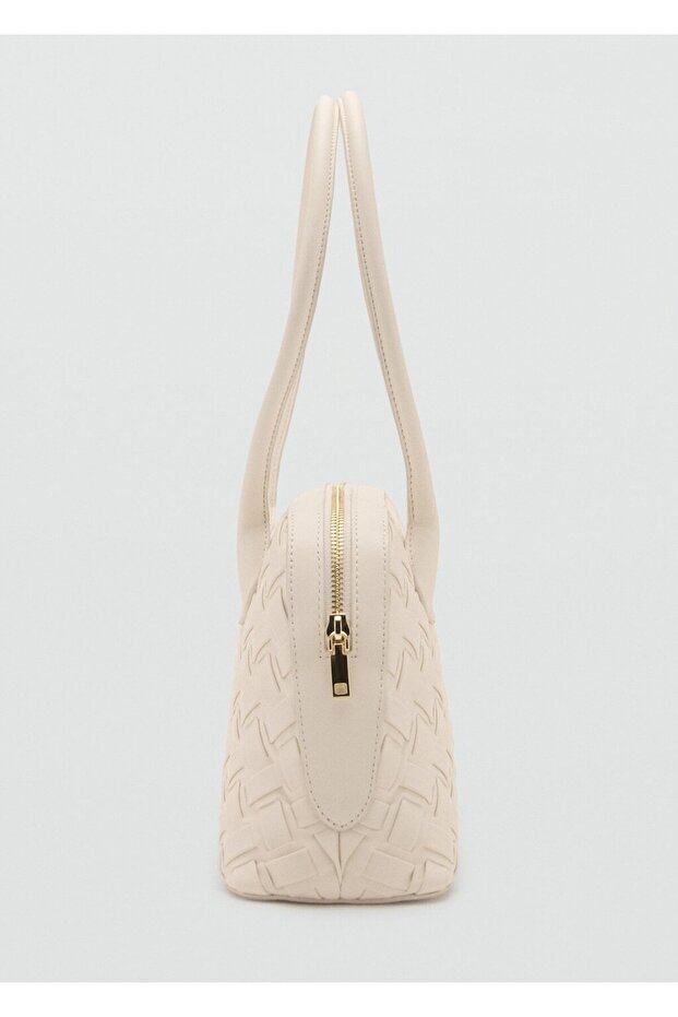 Örgü desenli bowling çantası - 4