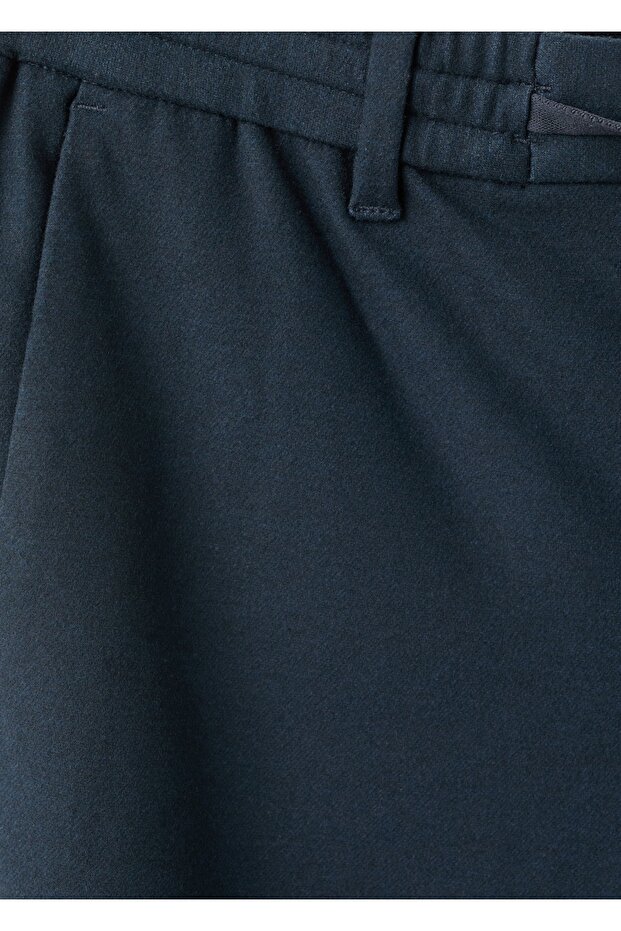 Slim fit flanel pantolon - 5