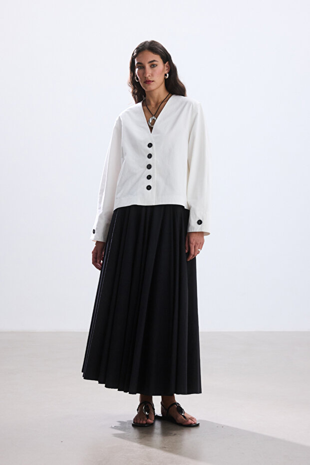 سترة قطنية بأزرار من إيكرو - 2