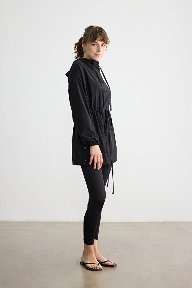 SİYAH KAPÜŞONLU MAYO - 6