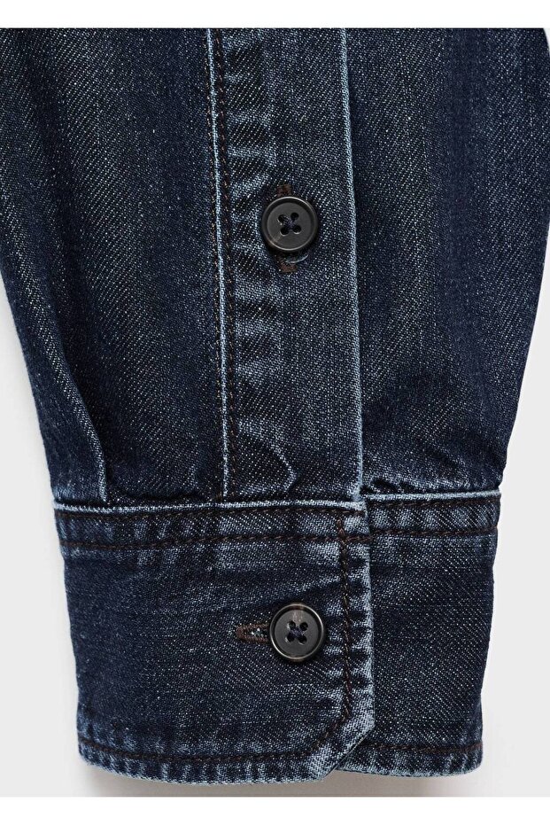 Cepli denim gömlek ceket - 5