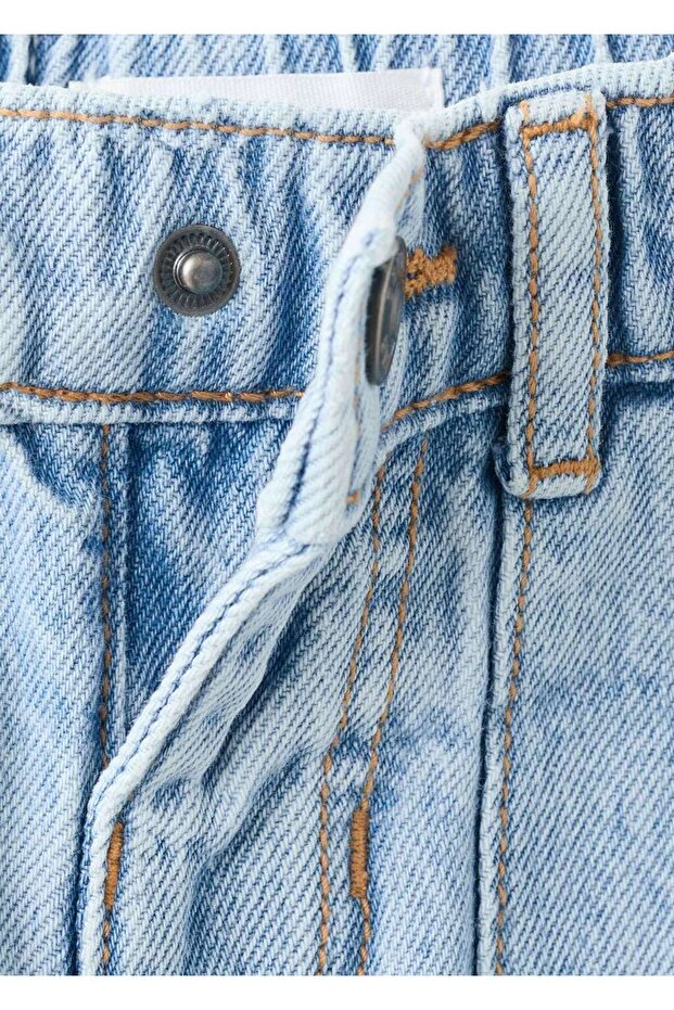 Beli elastik düz jean - 4