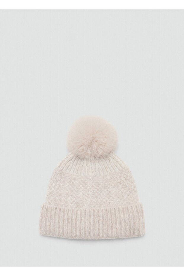 Ponponlu triko şapka - 2